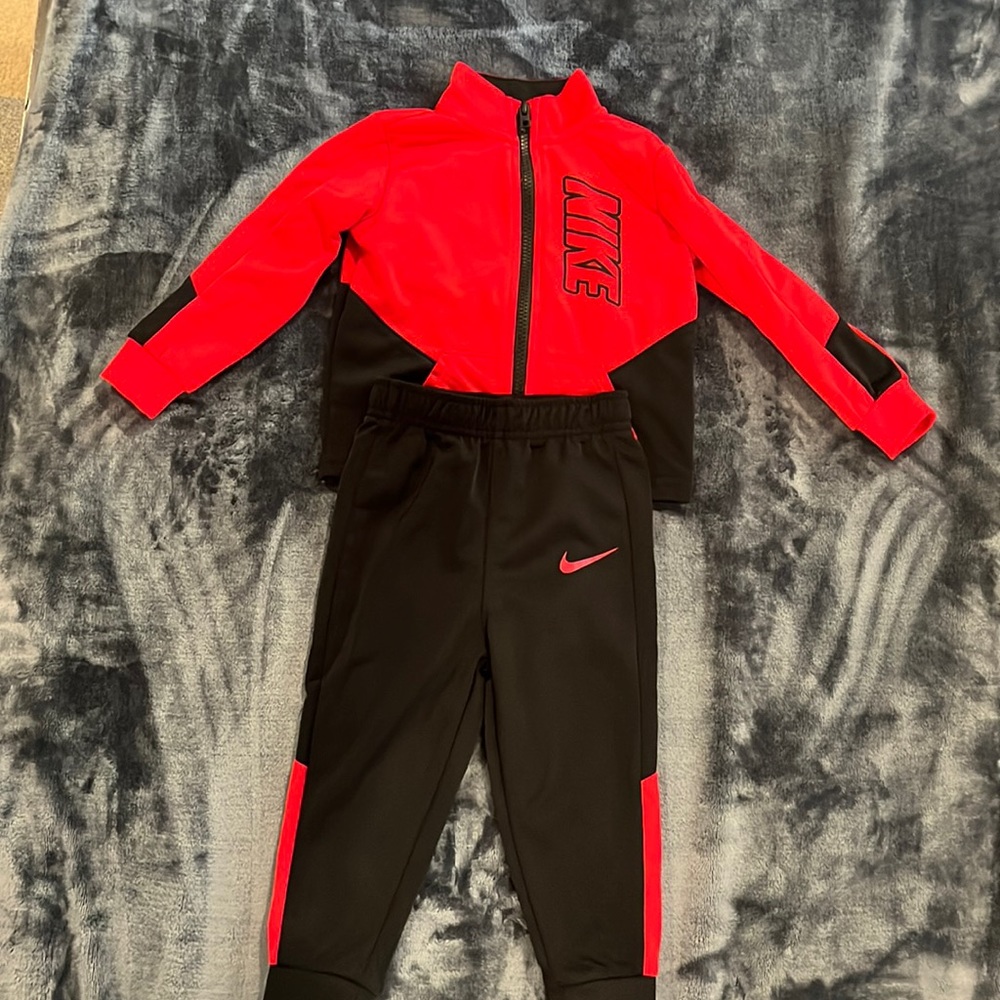 Nike Red and Black tracksuit